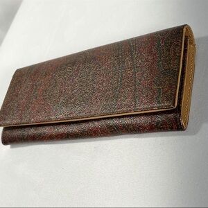 Etro Milano Paisley Leather Continental Wallet